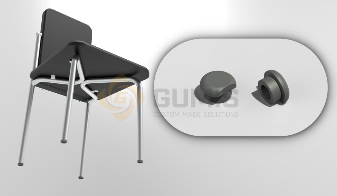 Rubber plugs for round pipe chair leg