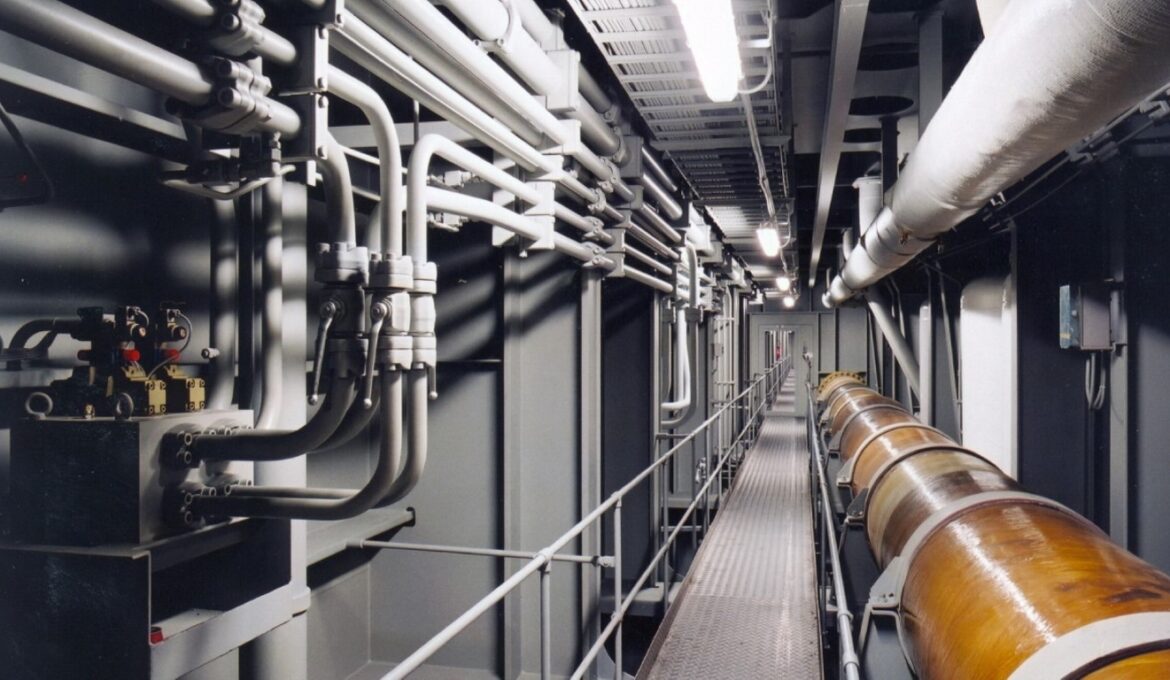 Various piping systems trough hull